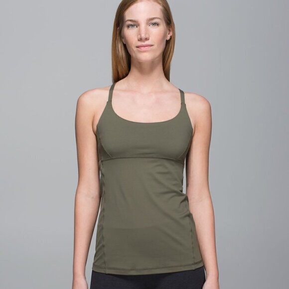 Lululemon Yeah Yoga Tank - 6 Fatigue Green - Picture 2 of 7
